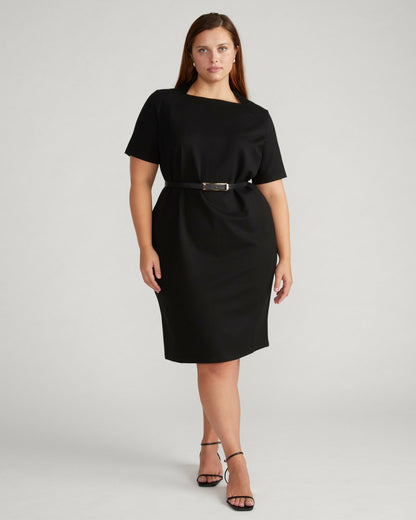Universal Standard Envelope Neck Ponte Dress - Black