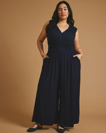 Universal Standard Zoey Liquid Jersey Jumpsuit - Midnight