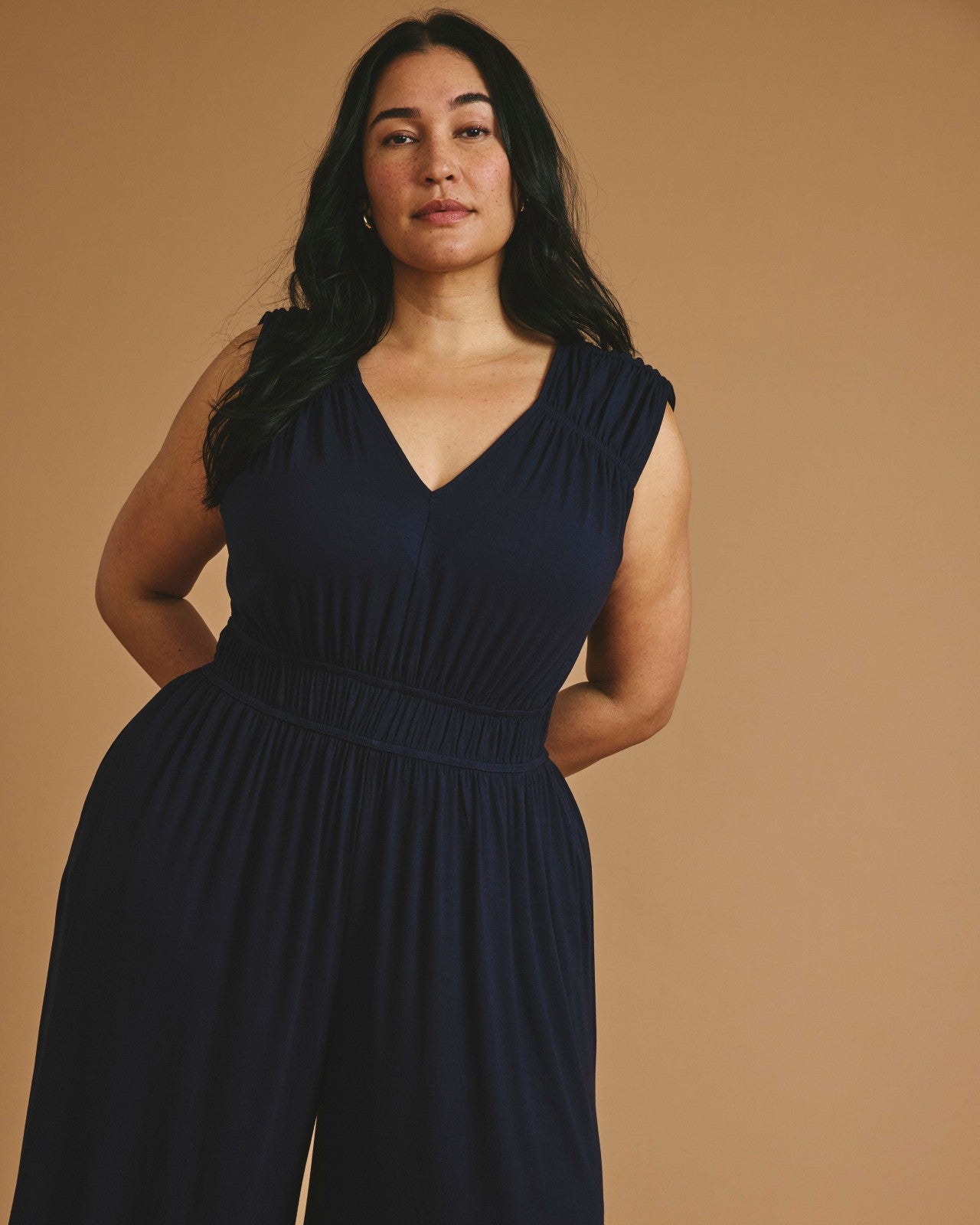 Universal Standard Zoey Liquid Jersey Jumpsuit - Midnight