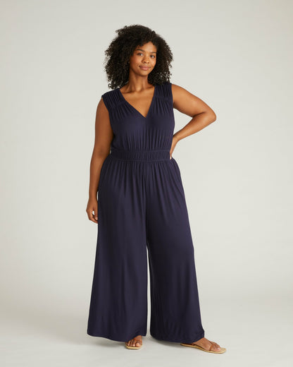 Universal Standard Zoey Liquid Jersey Jumpsuit - Midnight