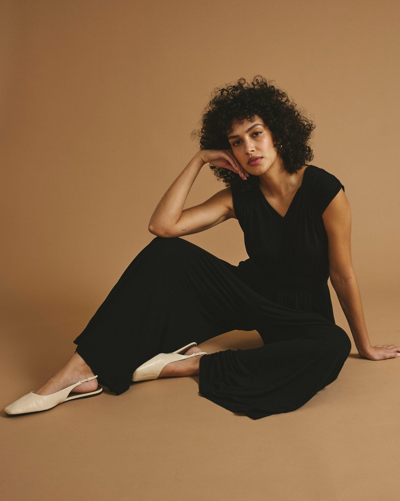 Universal Standard Zoey Liquid Jersey Jumpsuit - Black