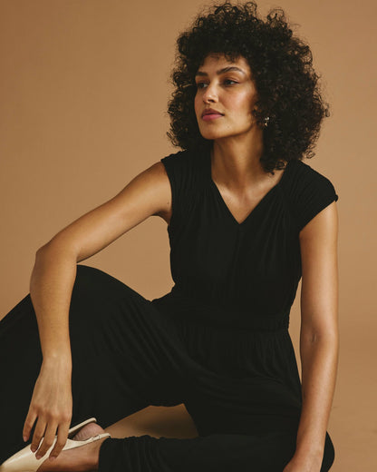 Universal Standard Zoey Liquid Jersey Jumpsuit - Black