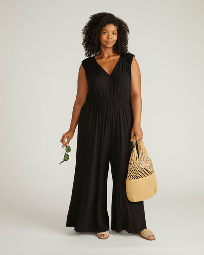 Universal Standard Zoey Liquid Jersey Jumpsuit - Black