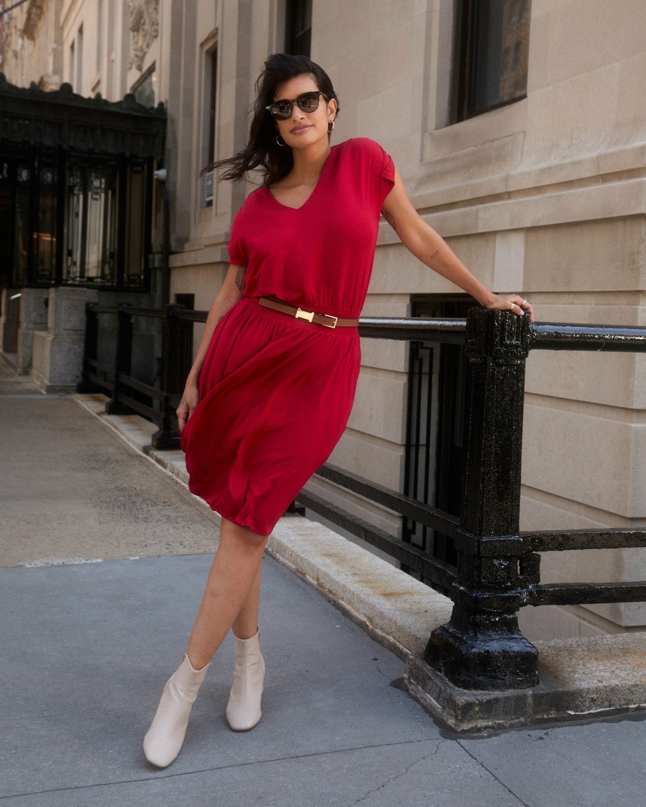 Universal Standard Minetta Liquid Jersey Dress - New York Red