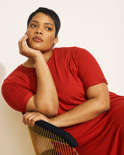 Universal Standard Lily Liquid Jersey Dress - New York Red