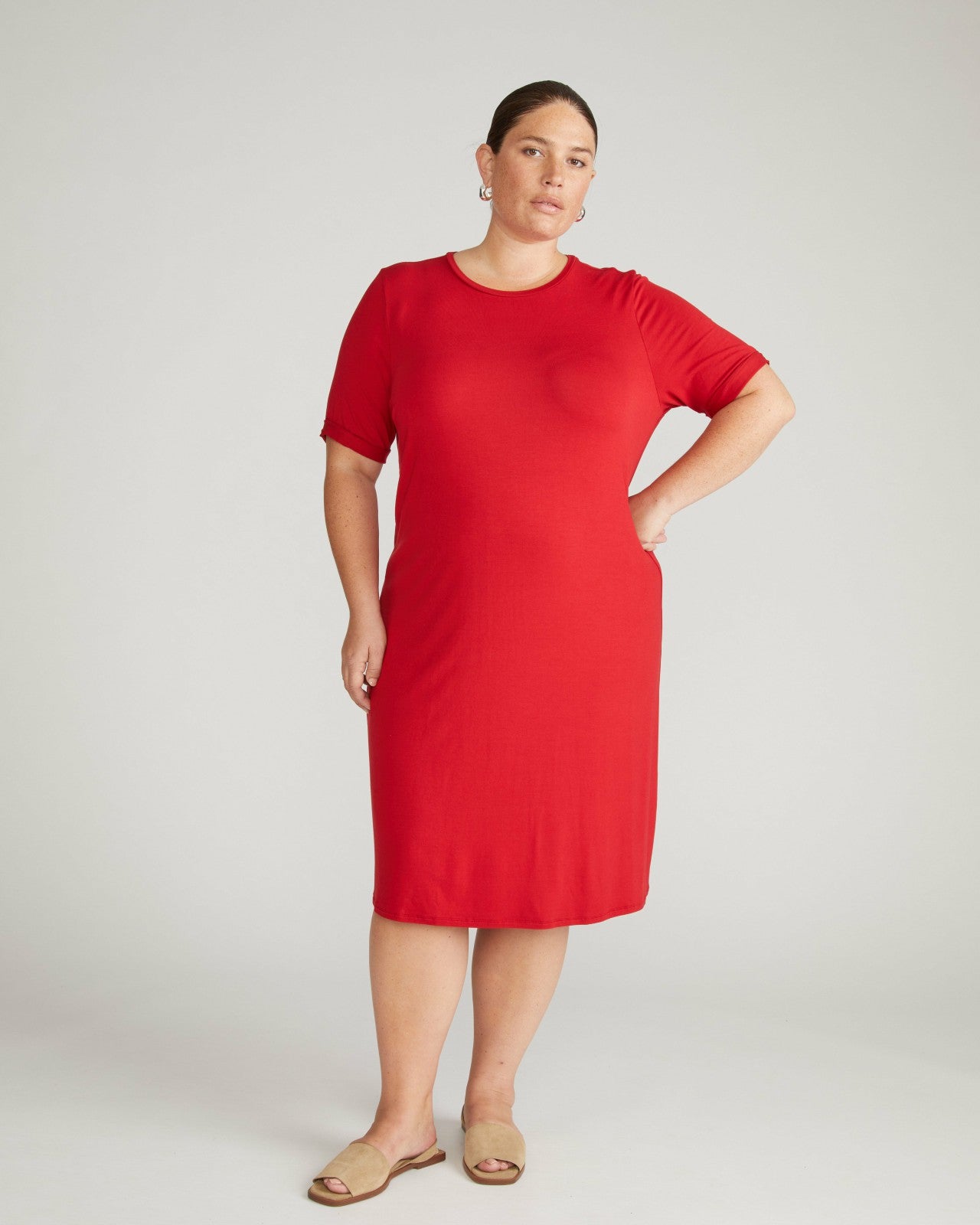Universal Standard Lily Liquid Jersey Dress - New York Red
