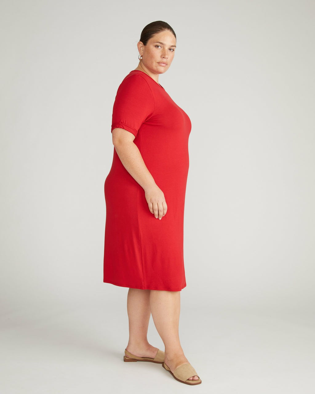 Universal Standard Lily Liquid Jersey Dress - New York Red