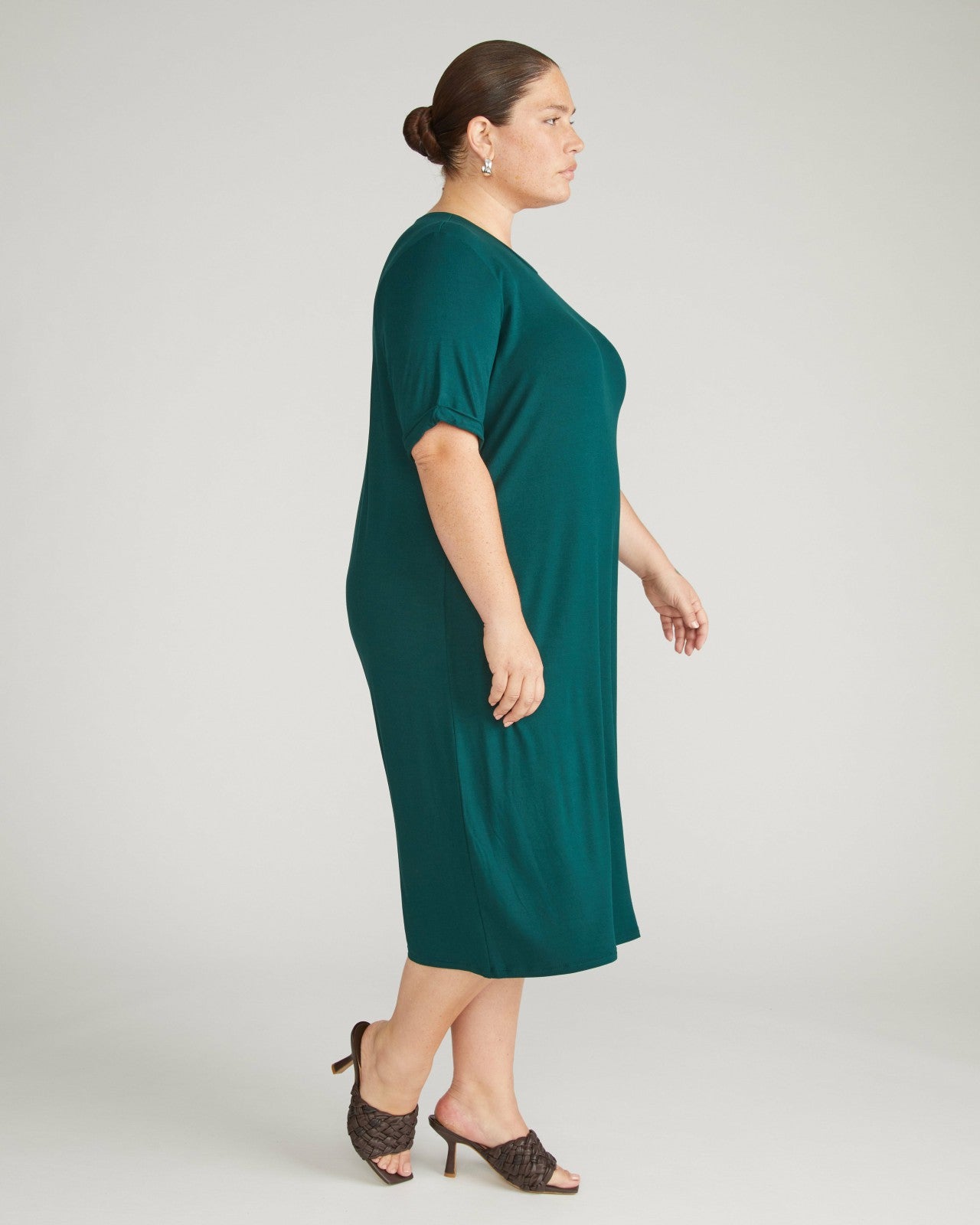 Universal Standard Lily Liquid Jersey Dress - Forest Green