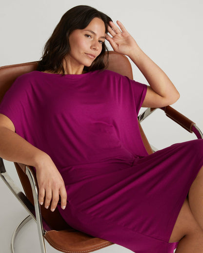 Universal Standard Helen Liquid Jersey Shift Dress - Rothko Purple