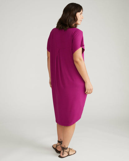 Universal Standard Helen Liquid Jersey Shift Dress - Rothko Purple
