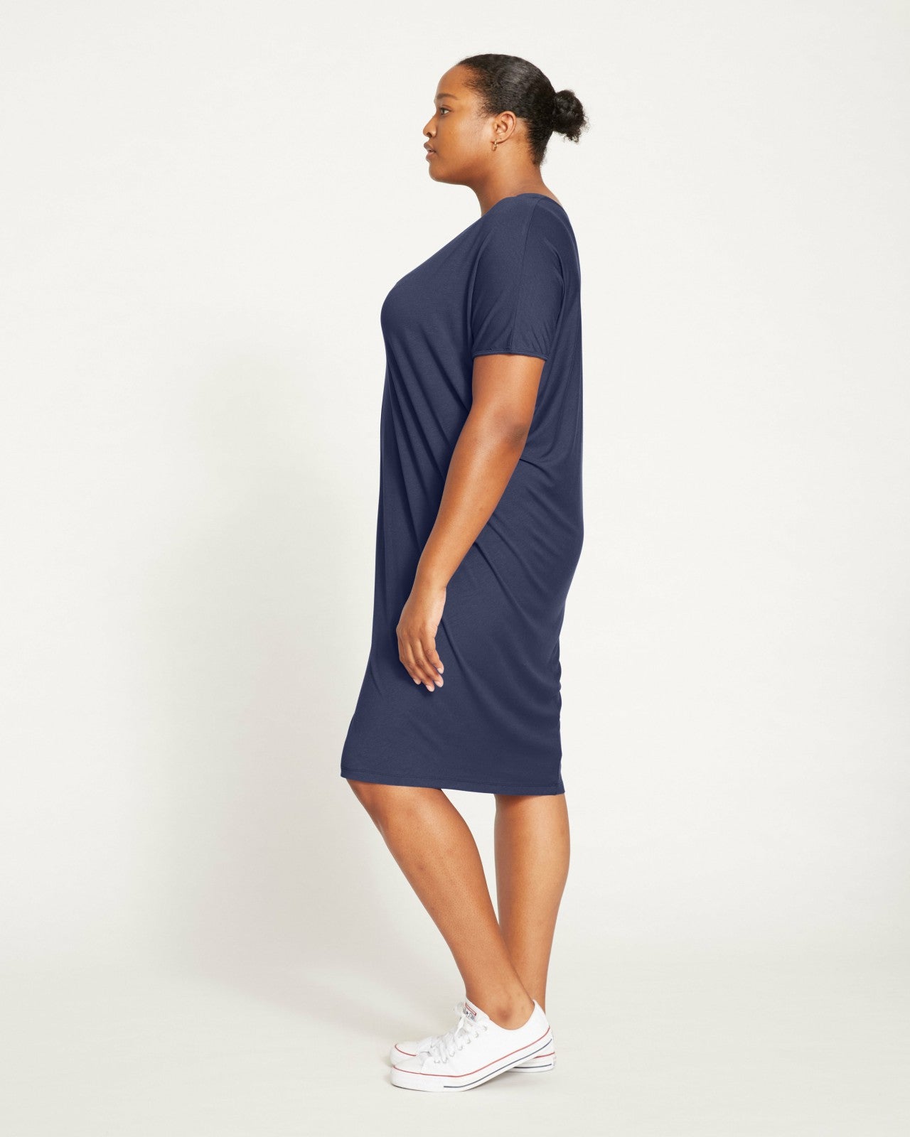 Universal Standard Teresa Liquid Jersey V-Neck Dress - Midnight