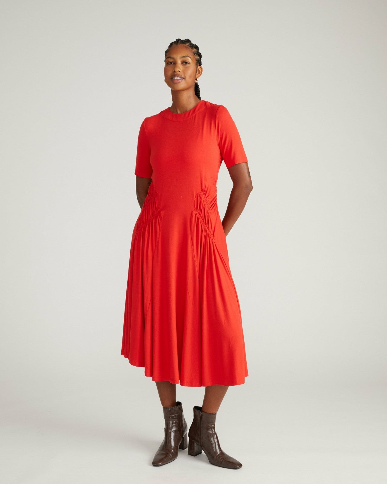 Universal Standard Devi Liquid Jersey Dress - Lipstick