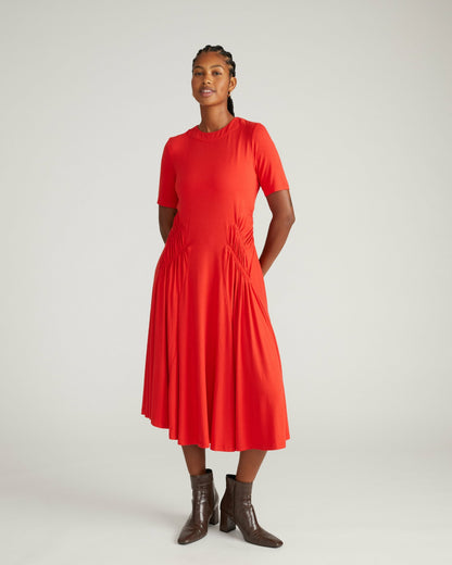 Universal Standard Devi Liquid Jersey Dress - Lipstick