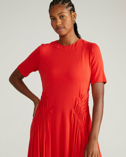 Universal Standard Devi Liquid Jersey Dress - Lipstick