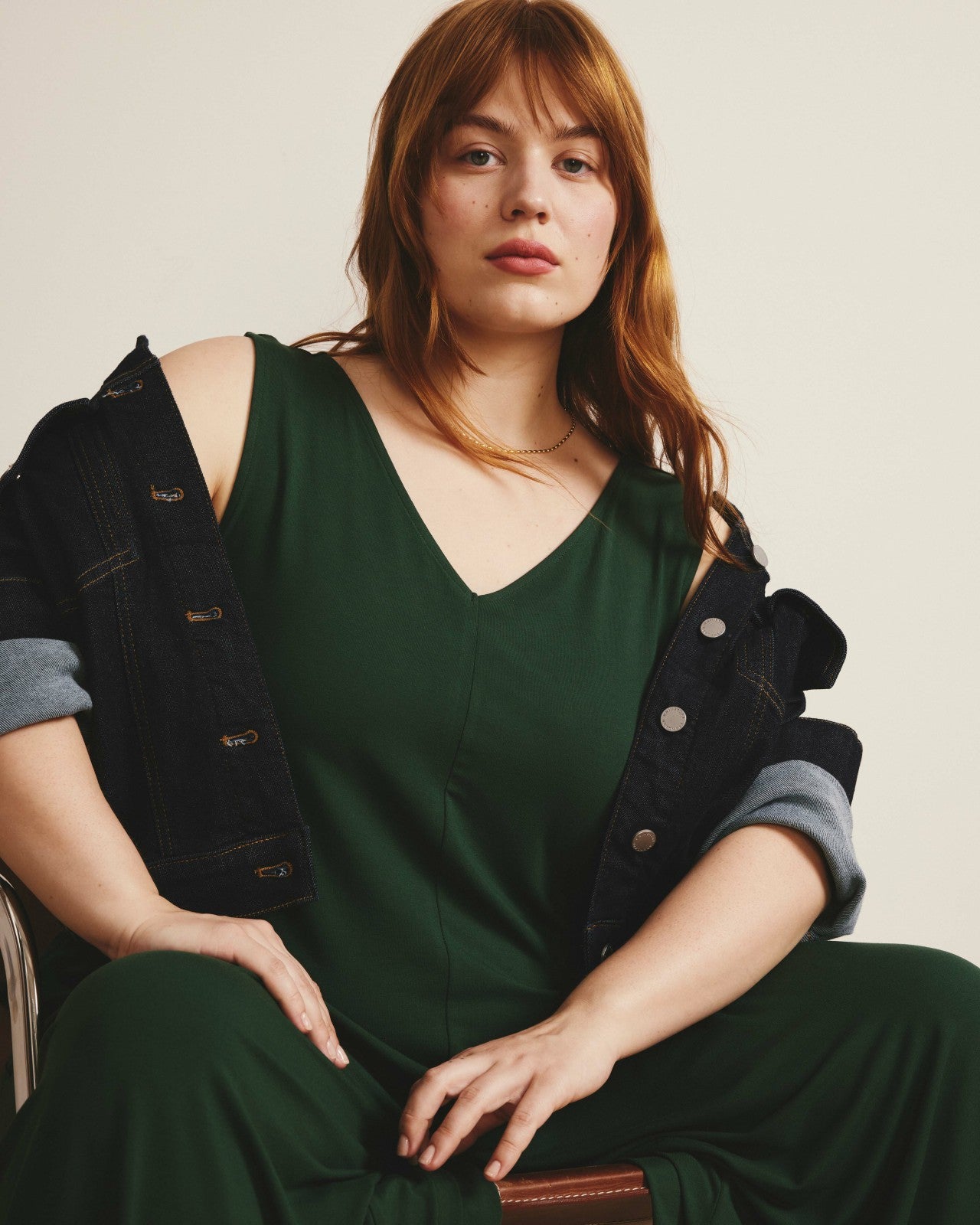 Universal Standard Sunny Divine Jersey Jumpsuit - Conifer