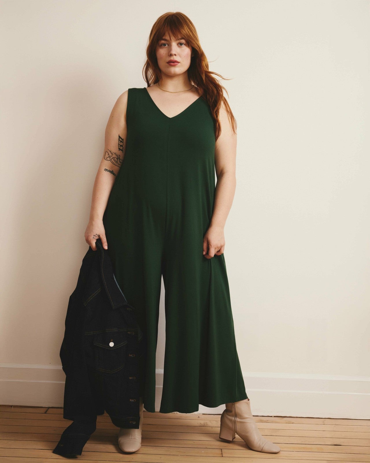 Universal Standard Sunny Divine Jersey Jumpsuit - Conifer