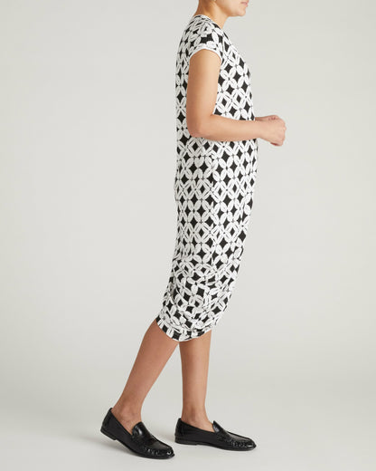 Universal Standard Iconic Geneva V-Neck Dress - Eclipse Print