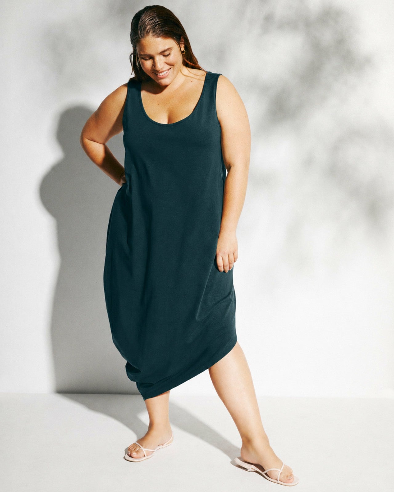 Universal Standard Iconic Geneva Tank Dress - Deep Sea