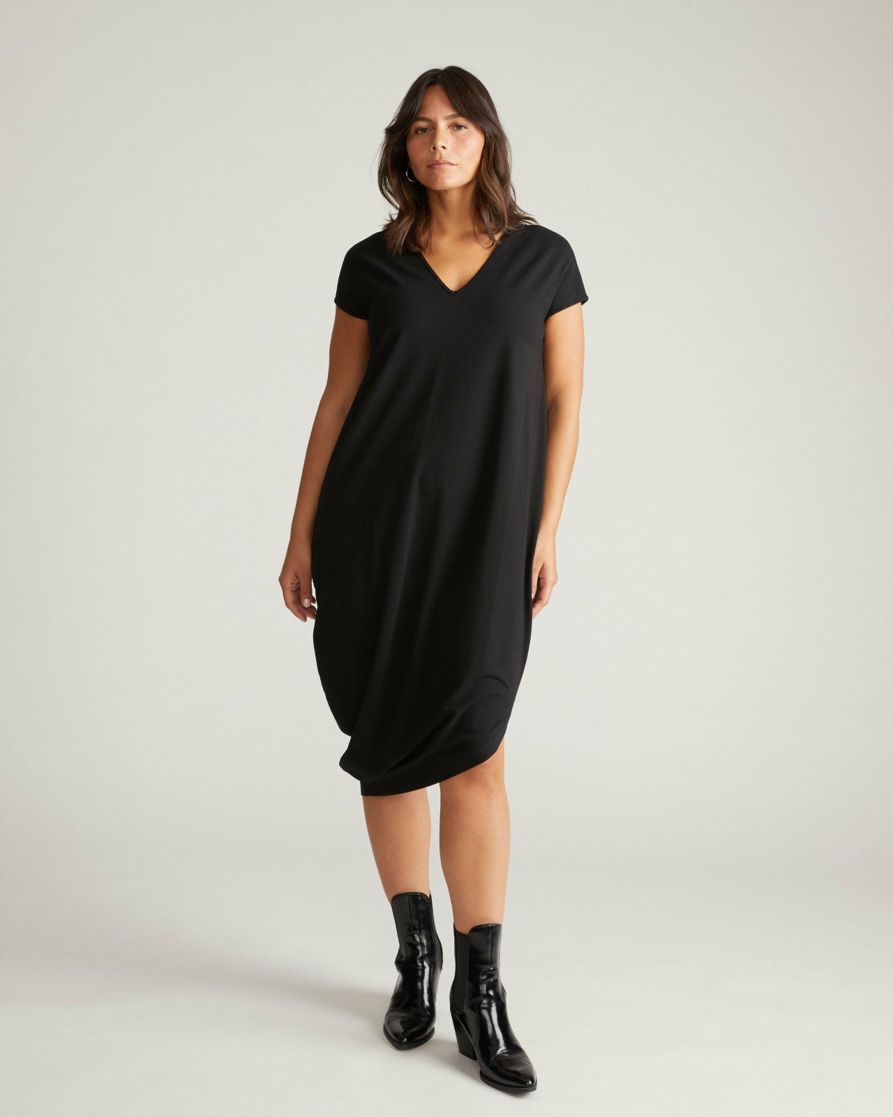 Universal Standard Iconic Geneva V-Neck Dress - Black