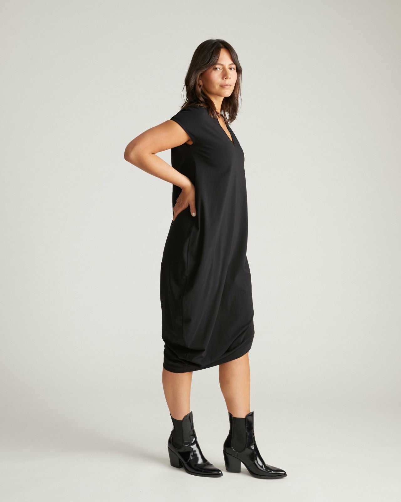 Universal Standard Iconic Geneva V-Neck Dress - Black