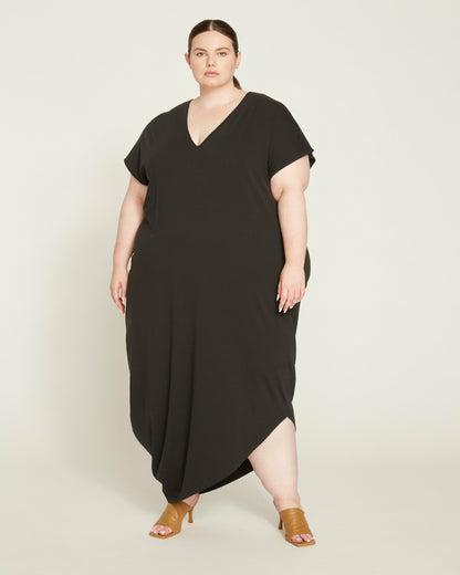 Universal Standard Iconic Geneva V-Neck Dress - Black