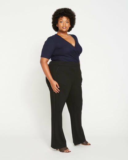 Universal Standard Pull On Bootcut Ponte Pants - Black