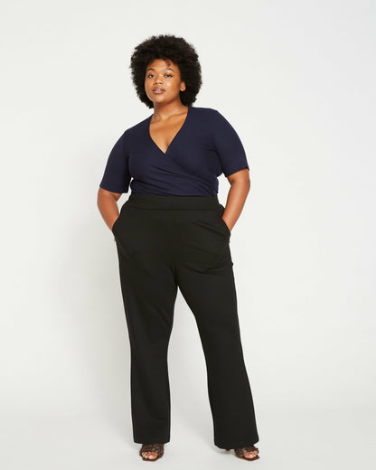 Universal Standard Pull On Bootcut Ponte Pants - Black