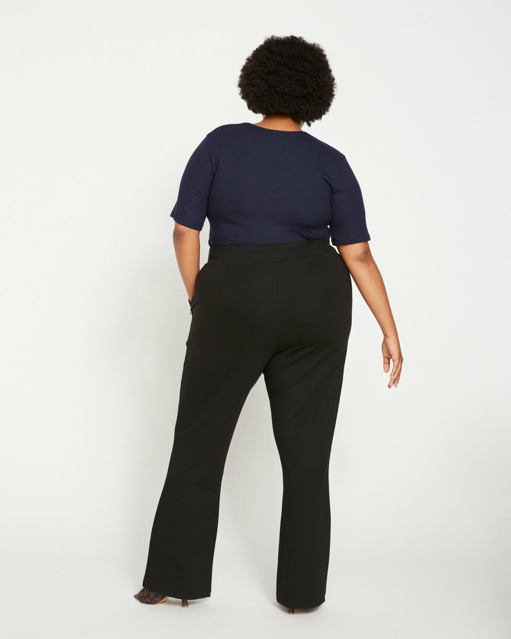 Universal Standard Pull On Bootcut Ponte Pants - Black