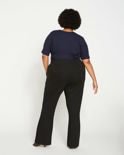 Universal Standard Pull On Bootcut Ponte Pants - Black