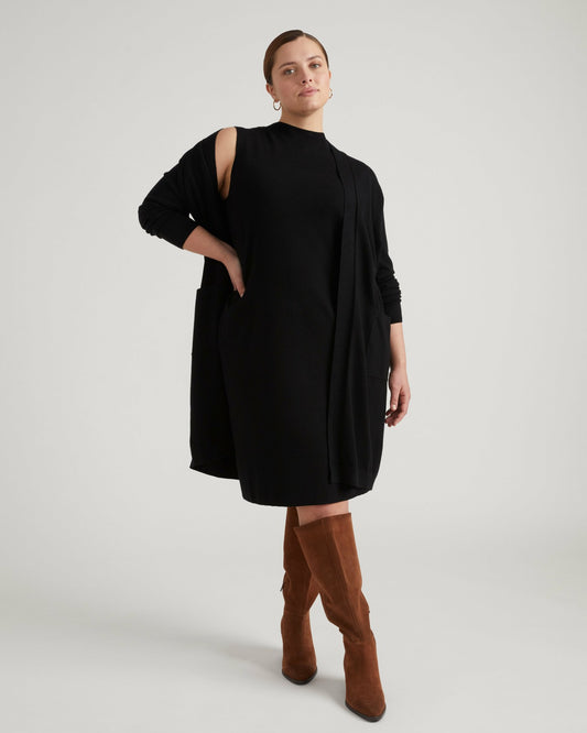 Universal Standard Savvy Double Knit Duster - Black