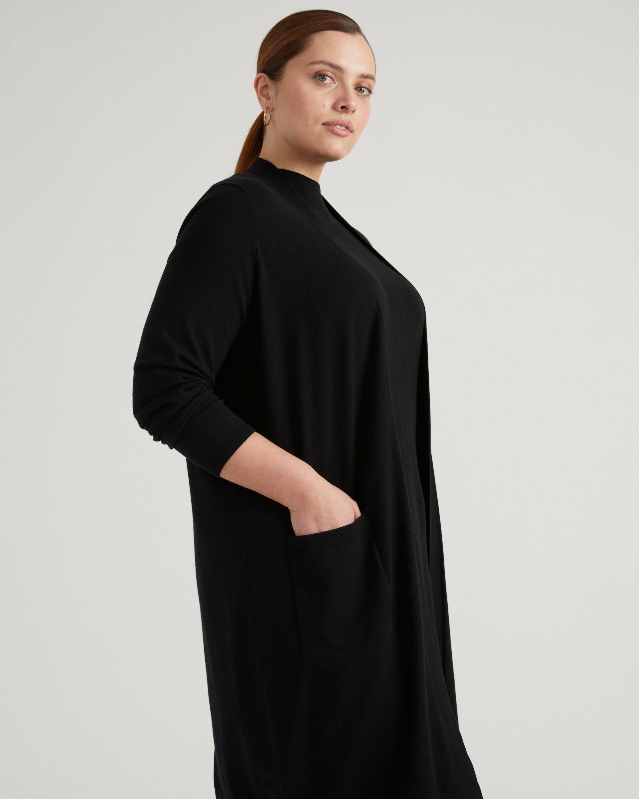 Universal Standard Savvy Double Knit Duster - Black