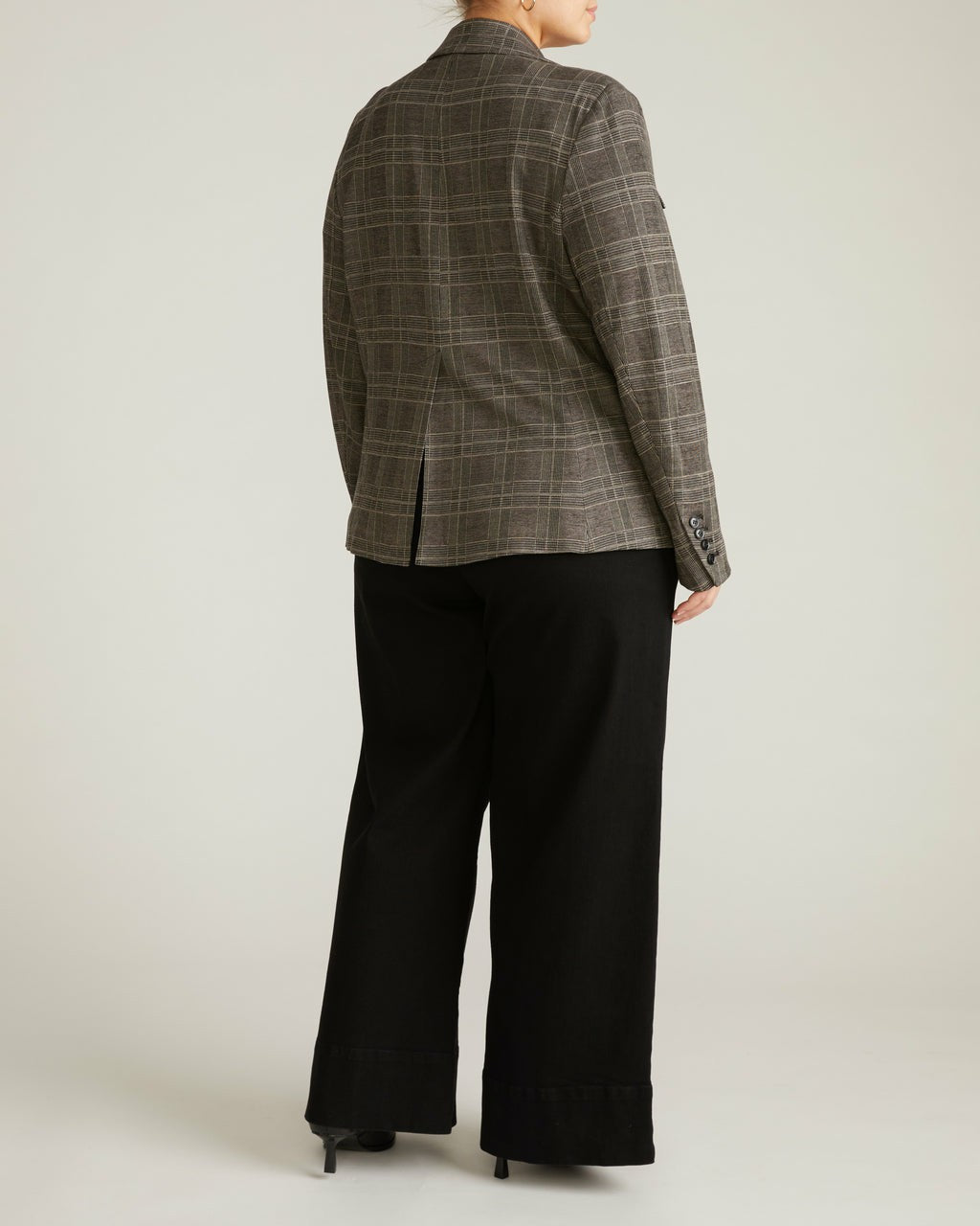 Universal Standard 4 Pocket Ponte Blazer - British Plaid