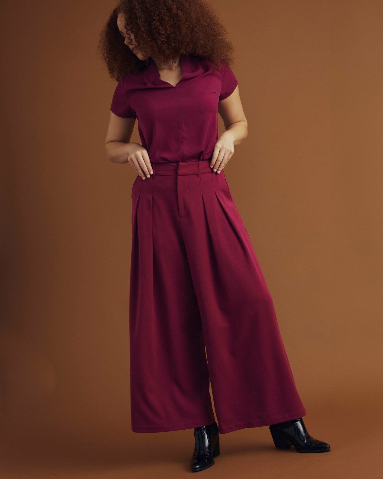 Universal Standard All Day Palais Wide Leg Pants - Goji Berry
