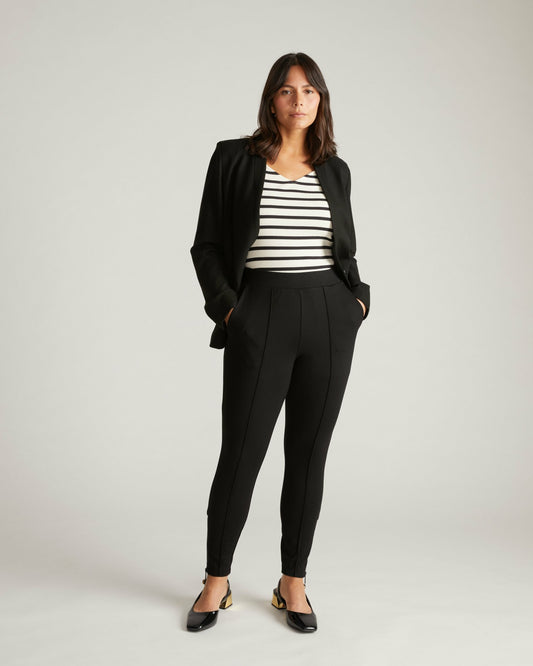 Universal Standard Moro Pintuck Pocket Ponte Pants - Black