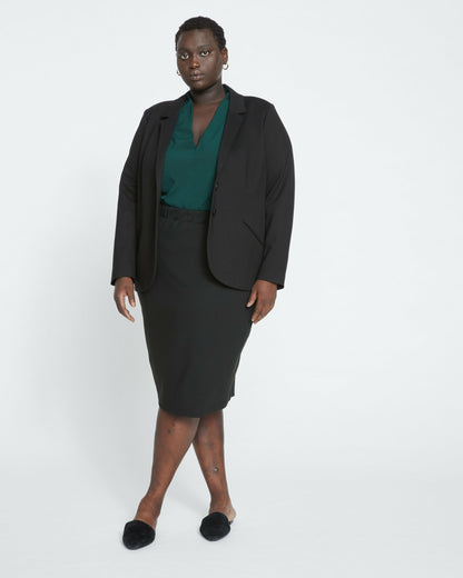 Universal Standard Beas Ponte Blazer - Black