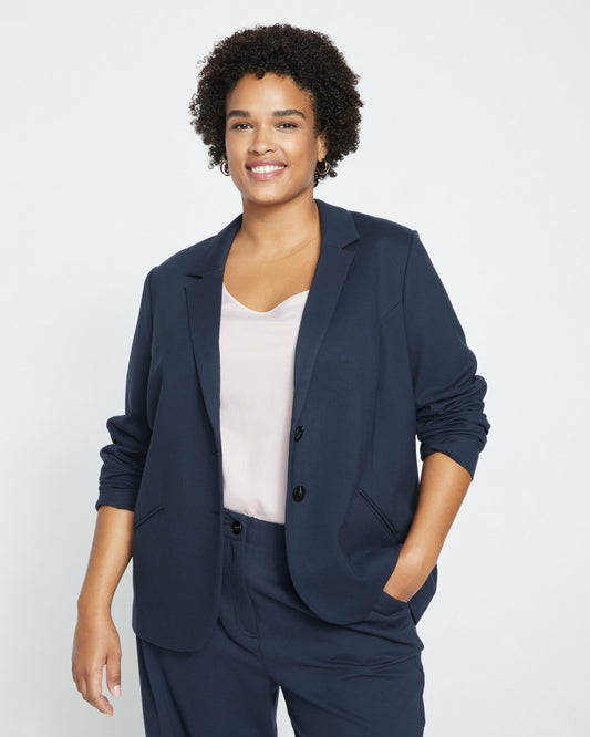 Universal Standard Beas Ponte Blazer - Navy
