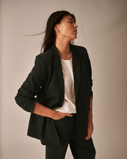 Universal Standard All Day Warren Double Breasted Blazer - Black