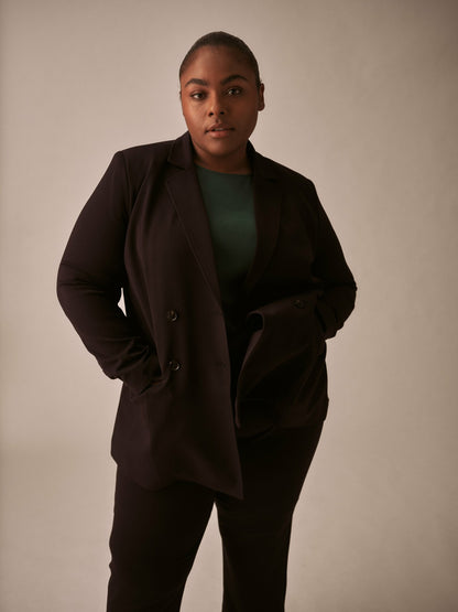 Universal Standard All Day Warren Double Breasted Blazer - Black
