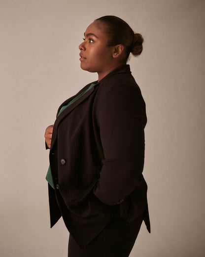Universal Standard All Day Warren Double Breasted Blazer - Black