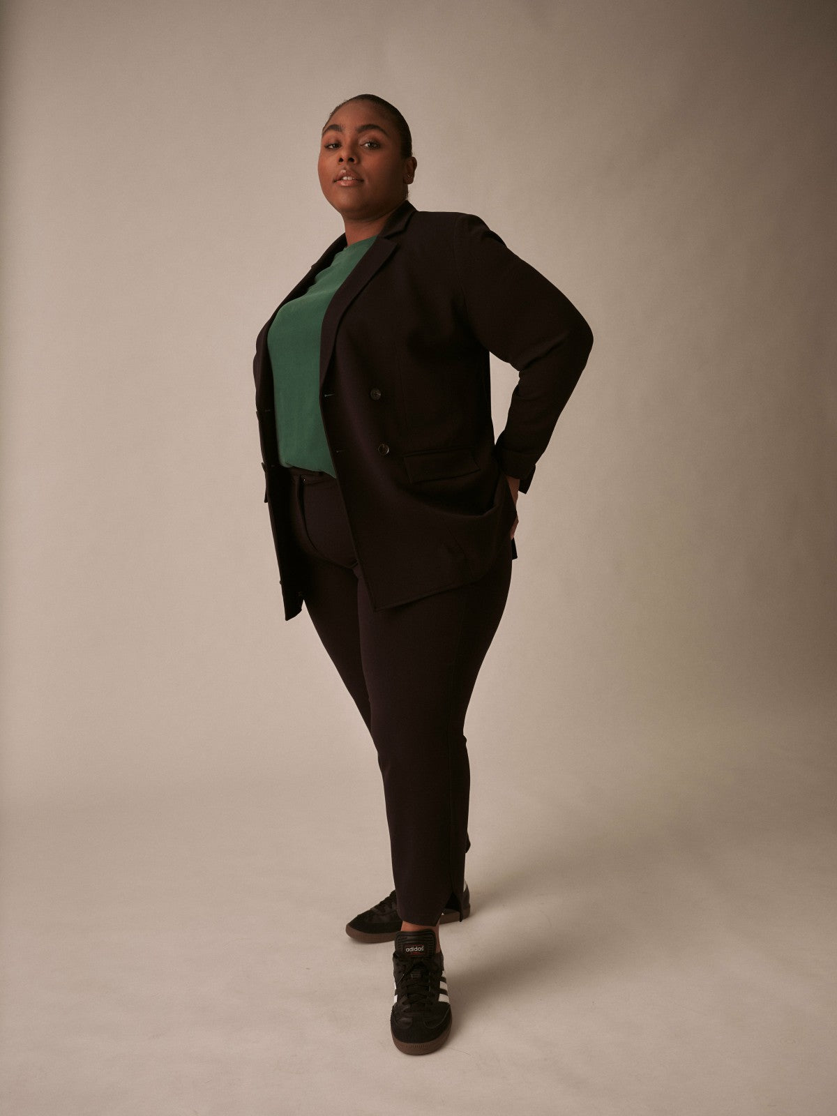 Universal Standard All Day Warren Double Breasted Blazer - Black
