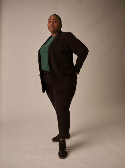 Universal Standard All Day Warren Double Breasted Blazer - Black