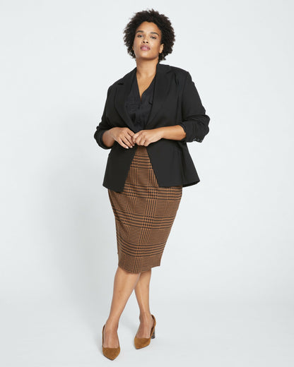 Universal Standard Bianca Double Breasted Ponte Blazer - Black
