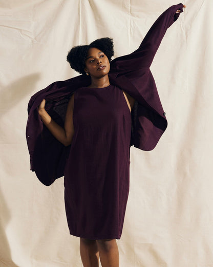 Universal Standard Coastal Linen Blend Blazer - Acai