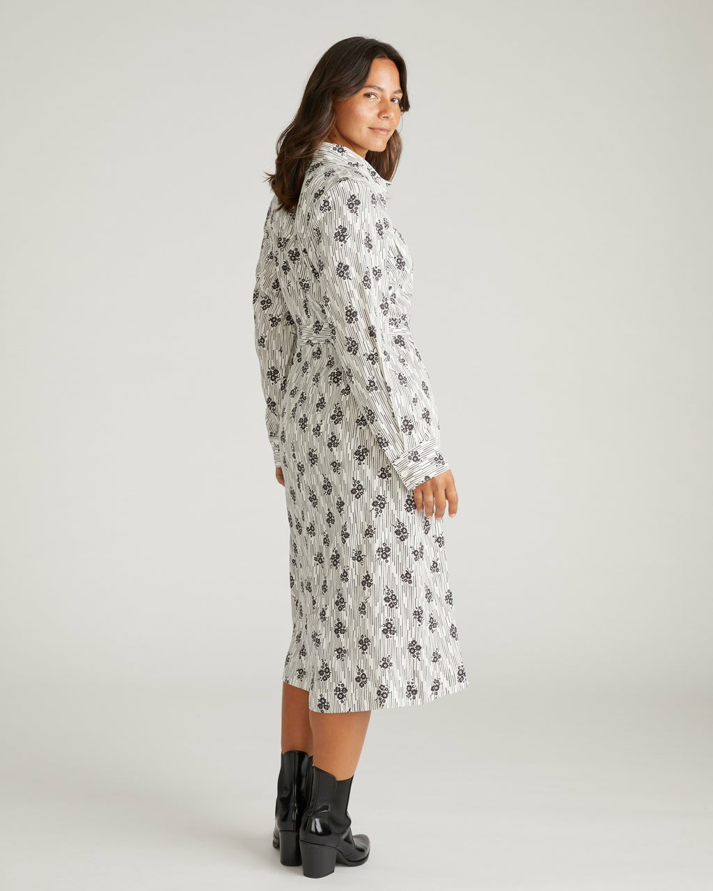 Universal Standard Cooling Stretch Cupro Savannah Dress - Vintage Daydream Print
