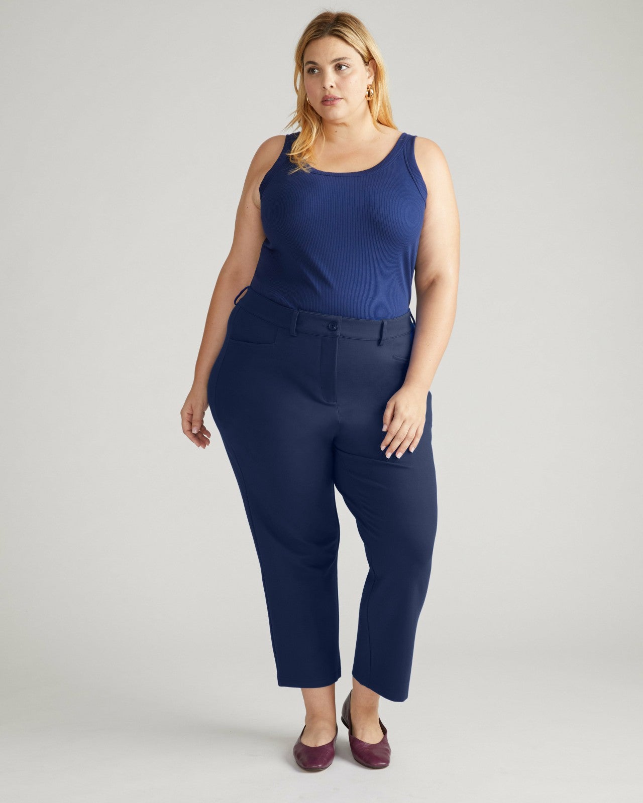 Universal Standard Cigarette Ponte Pants - Navy
