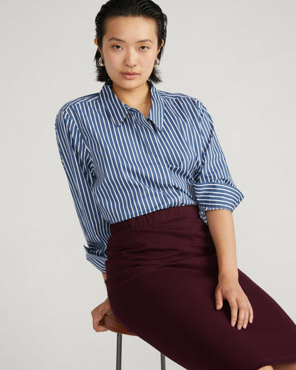 Universal Standard Danube Ponte Skirt - Black Cherry