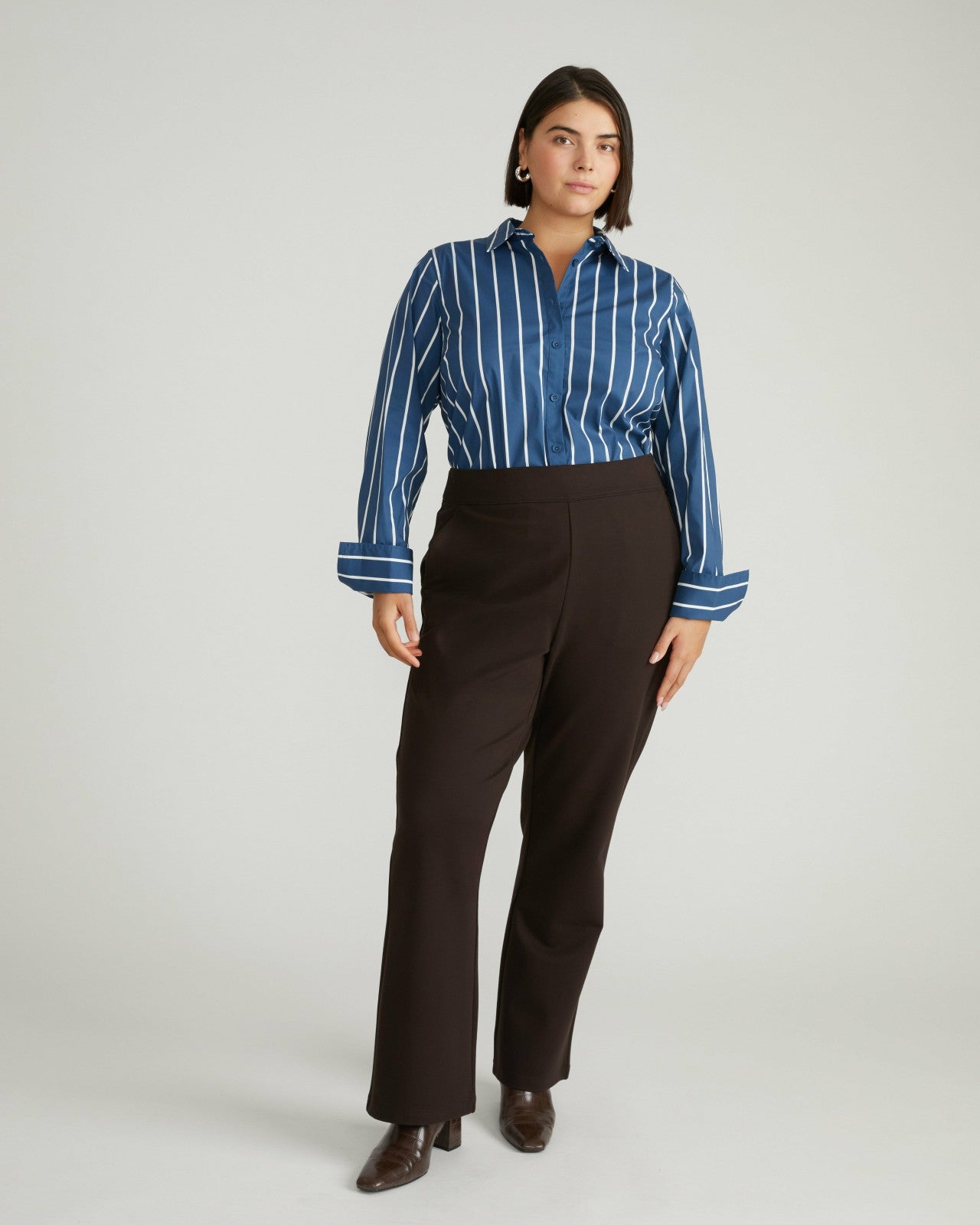 Universal Standard Henning x US Madison Shirt - Ensign Blue/White Stripe