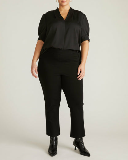 Universal Standard Beatrice Soft Satin Top - Black