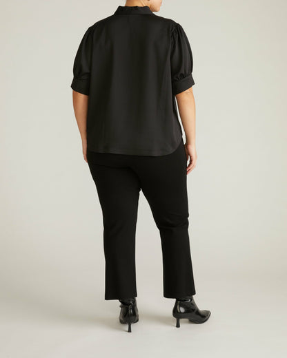 Universal Standard Beatrice Soft Satin Top - Black