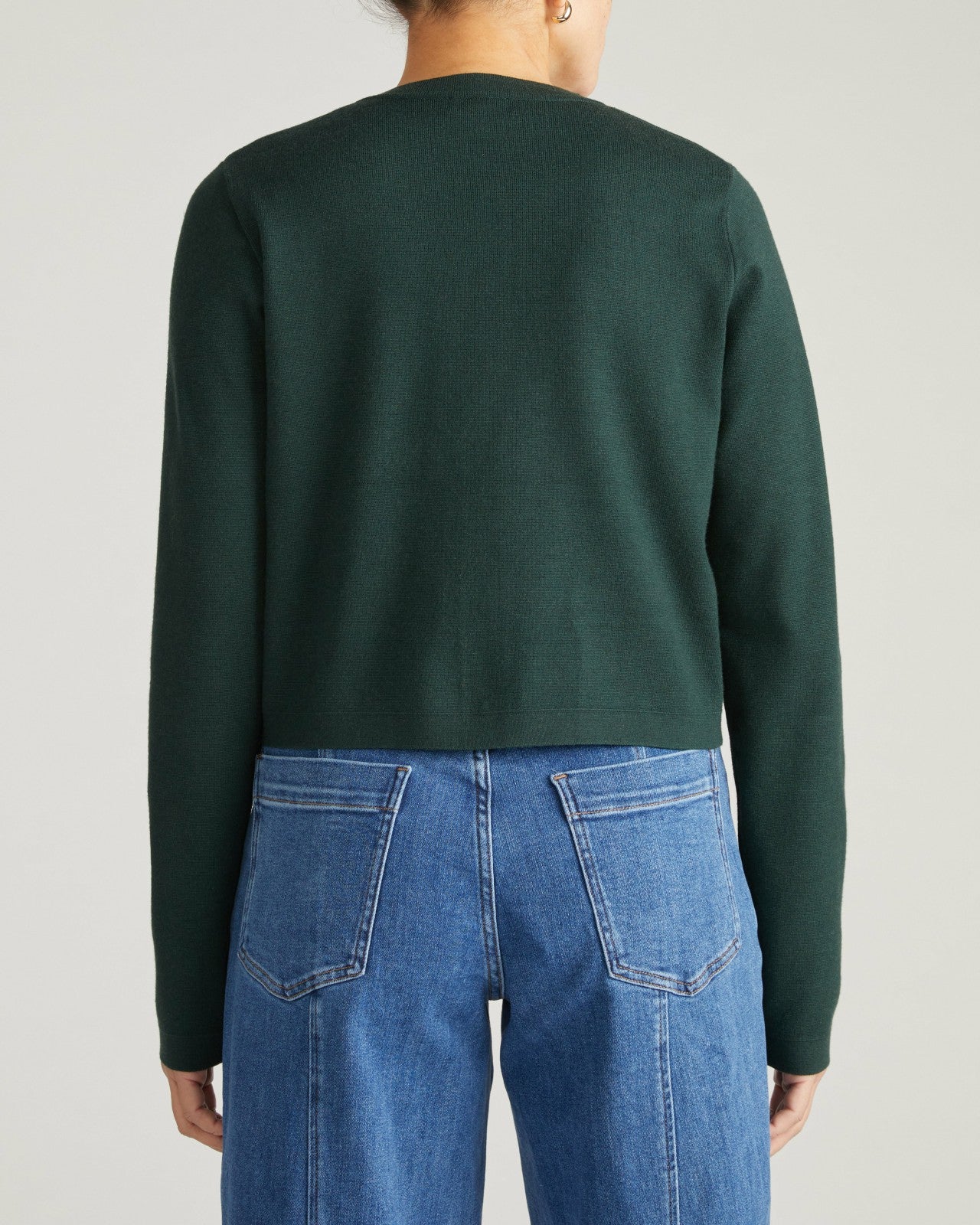 Universal Standard Gabrielle Button-Front Cardigan - Forest Green